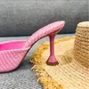 Сандалии 2022 TRAF Жемчужные туфли на высоких каблуках Женщины элегантные сандалии розовых каблуков плетения модные туфли на высоких каблуках Lady Slingback насос G230207