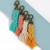 Ganchos 4 PCs Tassel Keychains Boho Key Chains Anéis