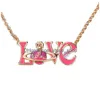 Pendentif Colliers Designer Rose Rouge Lettre D'amour Collier Drop Delivery Bijoux Pendentifs Dhrhp