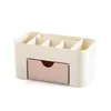 Cajas de almacenamiento Organizador de tipo cajón Cosméticos Pinceles de maquillaje de escritorio Joyería Productos para el cuidado de la piel Lápiz labial Máscara Peine y caja organizadora