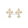 Charms 20Pcs Fashion Zinc Alloy Cross Charm For Jewelry Making Diy Crafting Earring Earrings Necklace Pendant Bracelet Finding Drop Dhbtb