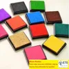 DHL 500pcs 15 colors Craft Ink padColorful Cartoon Ink pad for different kinds of stamps