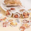 Geschenkomschakeling 46 -stks Stickers Brood Bakdag Diy Decoratief papier Stationery Supplies Journal Scrapbooking Craft Standard