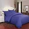 Bedding Sets High Quality Cotton El Set White Luxury Satin Strip Bed Line Four Piece-3pcs Sheet Pillowcase