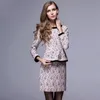 Casual Dresses Wool Women Winter Lace Dress Fashion Package Hip Ripe Female Autumn Woolen Plus Size 3xl High Quality