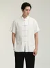القمصان الخاصة بالرجال وصول القمصان الصينية الأزياء الصيفية على الطراز الصيفي ، قميص قمم القطن الصلب قميص القطن الصلب