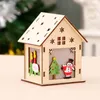 Christmas Decorations Fashion Festival Decoration Tree Hanging Ornaments Led Light Wood House Holiday Decor Xmas Gift (Elk & C