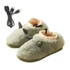 Carpets Heated Feet Warmer USB Foot Warmers Winter Shoes Plush Cute Removable And Washable SlippersCarpets