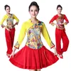 Stage Wear Costume de danse folklorique chinoise traditionnelle pour femme National Fan Dancing Dances Vêtements Yangko Femmes Yangge Vêtements TA1298