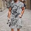 Men's Tracksuits T shirt Shorts Set Beach Leopard Print Pattern Cool Funny 3D Printed Comfortable Man Loose Elastic Waist Summer Harajuku 230206