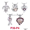 Lockets قفص قلادة New Love Wish Natural Pearl with Oyster Mix Design Fashion Hollow Locket Chain Drop D Dhgarden Dhy2V