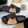 Slippers Anime Cartoon Cute Shiba Inu Pattern Womens Thick Sole Non-Slip Comfort Sandals Indoor Bathroom Couple 2022 Y2302