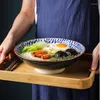 Kommen 1 dk Japanse ramen bowl keramiek 9.7 inch underglaze noodle huishouden creatief retro home restaurant keuken servies