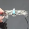 Bangle Vintage Oro Argento Placcato Tribale Antico Carve Aquila Bracciali Per Le Donne Braccialetti Pulseiras Polsino Gioielli Da Uomo Americani