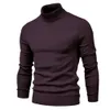 Erkek Sweaters Kış Yavurucu Kalın Erkek Sweaters Sıradan Kaplumbağa Boyun Düz Renk Kalitesi Sıcak İnce Yavaş Yelp Ezikleri Kazak Erkekler 230207