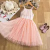 Girl Dresses Menoea Girls Lace Princess Dress Sleeveless Party Ball Gown Mesh Tutu For Kids Clothes 3-7Ys Casual Clothing Vestidos