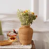 Vases Autumn Rattan Woven Vase Hand Weaving Art Fashion Tabletop Decoration Plants Flower Pot For Arrangement Housewarming Gift