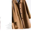 Trench da donna 2023 WAIL WAIL di lana di alta qualità femminile Elegante cashmere a doppia faccia a doppia facciale calda sottile