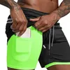 Heren shorts Sport Men Sportswear Dubbeldek Running 2in 1Beach Bottoms Summer Gym Fitness Training Jogging Sports Korte broek Y2302