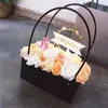 Gift Wrap 6pcs Portable Flower Box Waterproof Paper Handy Bag Kraft Handbag Wedding Rose Party Packaging For Candy 230206