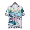 Męskie dresy multi wersje Wzór drukowania w stylu Hawajów na plażę nadmorski wakacyjny krótki zestaw hip -hopowe swobodne koszule Krótkie mężczyźni Kobiety Suit Casa 230206