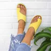 Slippers New Women Flat Sole Sove Loved Big Toe Foot Sandal Shoes Comfy Comfy Platform Orthopedic Bunion Complection Y2302