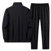 Survêtements pour hommes Sportswear Plus Size M8XL Blazer Deux Pièces Zipper Manteau Pantalon Costume 230206
