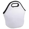 Sublimação em branco reutilizável neoprene sacola bolsa isolada sacos de almoço macio com zíper design para trabalho escola