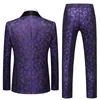 Men's Suits Blazers Fashion Men's Casual Boutique Business Wedding Host Flower Color Suits 3 Pcs Set Dress Blazers Jacket Pants Vest Coat 230207