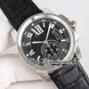 TWF F57100041 Kalibru Zegarek Cal 1904-PS MC Automatyczne 42 mm Big Date Black Dial Cage ze stali nierdzeni