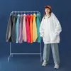 Kvinnors hoodies tröjor flickor godis färg lös topp neutral stil höst vinter fast färg huva tröja casual college stil par kläder 230207