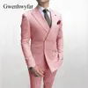 Men's Suits Blazers Gwenhwyfar Sky Blue Men Suits Double Breasted Latest Design Gold Button Groom Wedding Tuxedos Costume Homme 2 Pieces 230207