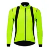 Jackets de corrida wosawe repelente de chuva de água refletiva homens ciclismo de ciclismo de lã térmica Bicicleta Coat Windbreaker de mountain bike windbreaker