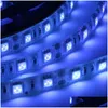 LED -remsor 5m UV Traviolet Strip Light DC12V 5050 300LEDS 60LED/M PURPLE VATTERPRESIGHT IP65 TAP RIBBON STRING LEVEREL LIGHT LIGHT LIGHT DHEEI