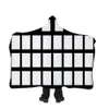 20 panelen sublimatie fleece dekens met capuchones warmteoverdracht afdrukken sjaal wrap sofa slaapworp deken voor kinderen kinderen bed flanellen dekens 125x150 cm tt0207