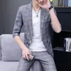 Mens Suits Blazers Mens Suit Top Casual Medel Sleeve Thin Jacket 230207