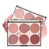 6 couleurs Palette de blush pour le visage Palettes de fard à joues de luxe légers Mat Poudré Lumineux Shimmer Contour du visage et Highlight Blush Maquillage