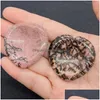 Charms Worry Stone Heartshaped Mas Palm Gem Beauty Masr Thumb Natural Red Quartz Relief Meditation Drop Deliver Dhmlq