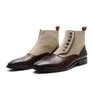 Italie hommes bottes haut chevalier chaussons hiver haut haut en cuir véritable messieurs Martin botte