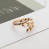 Cluster anneaux Fashion feuilles bague en forme de branche pour femmes filles luxe vintage gold argent couleur bandes de mariage bijoux cadeaux accessoires