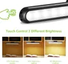 이층 침대 램프 램프 어두운 터치 라이트에 벽 독서 조명 스틱 마그네틱 장착 충전식 배터리 작동 무선 LED 옷장 주방 휴대용 막대