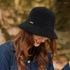 Berretti Cappello da pescatore da donna in tessuto di ciniglia stile vintage britannico