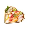 Plates Heart-shaped Sushi Box Sashimi Platter Disposable Takeaway Delivery Container Grade PS Salad Bowl Fast Tray