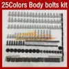 Complete Motorcycle Fairing Bolts Full Screw Kit For KAWASAKI NINJA ZX2R ZXR250 ZXR 250 2R ZX-2R 91 92 93 94 95 96 97 98 MOTO Body Windshield Bolt Screws Nut Nuts 268PCS / Set