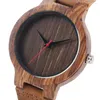 Нарученные часы минималистские коричневые деревянные часы Quartz Движение мужские часы