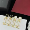 Boucles d'oreilles pendantes de luxe femmes bijoux de mariage luxe bonne qualité femme oreille bague Y or avec plein de diamants Festival fête Beautyza