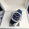 Relógio masculino de luxo produzido na fábrica de 8 cores DG, o recém-atualizado japonês 8215 Sport 40mm pulseira de borracha mostrador azul Super Glow