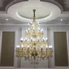 Lampadari Illuminazione moderna Grande per foyer Lampadario di cristallo sospeso Cristalli di vetro