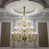 Ljuskronor duplex Crystal European Clubhouse Villa Creative Clndle Lamp trappa Chandelier Lighting for Living Room