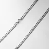 Kedjor 1 bit 5,8 mm män silver färg halsband rostfritt stål kubansk länkkedja för män kvinnors grundläggande ton chokers manliga smycken